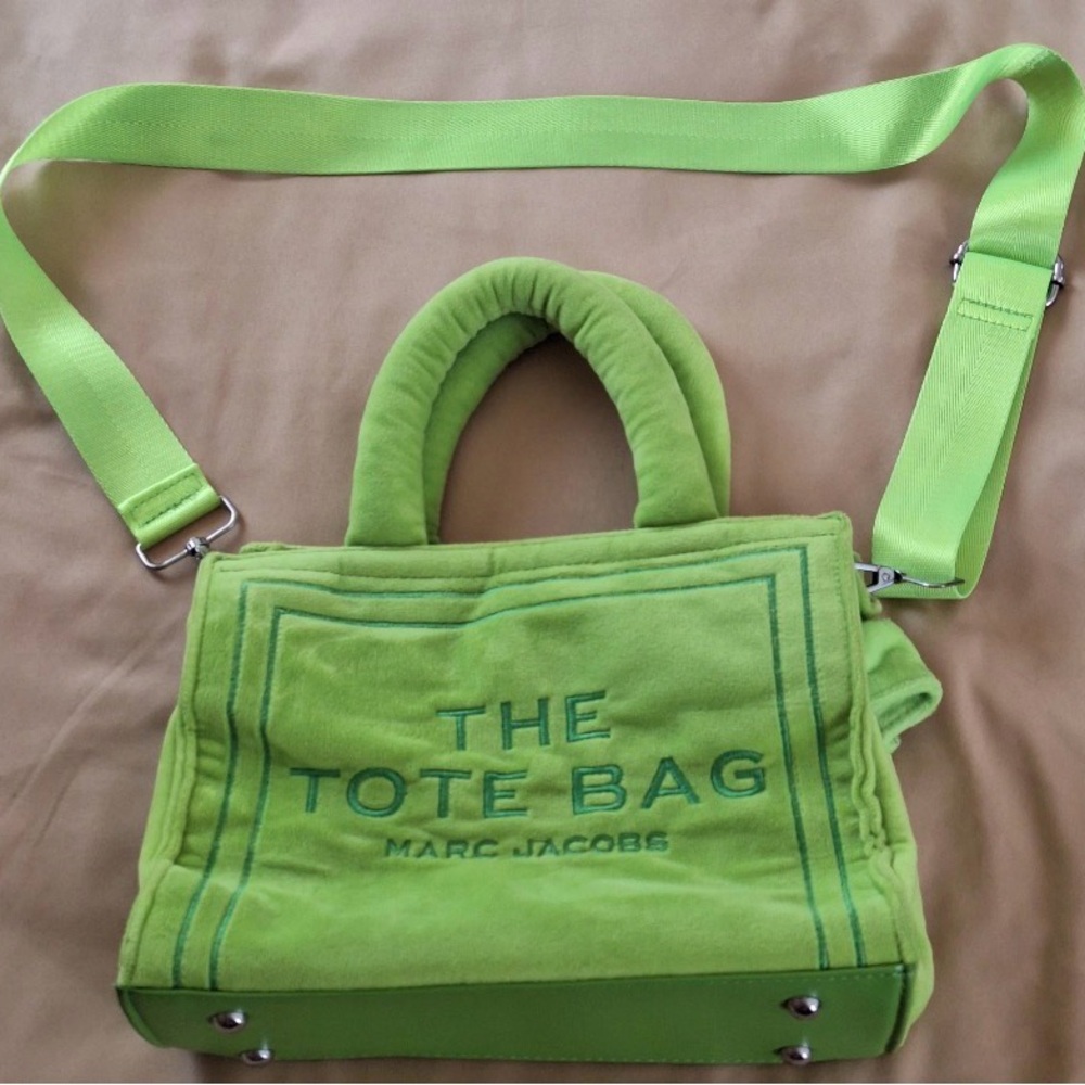 Marc Jacobs Tote Bag Patch - Lime Green w/crossbody strap
